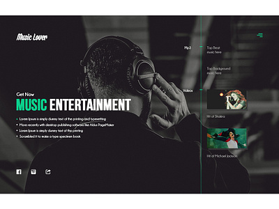 Music branding design flat logo typography ui ux web website