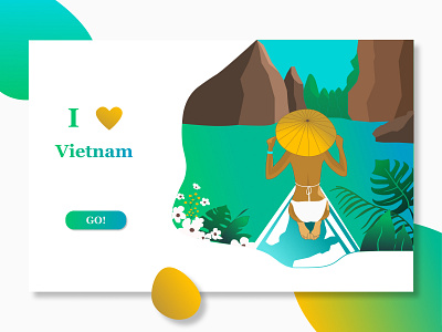 Travel Landing Page Series - I Love Vietnam - Web Design brand design drawing figma flat illustration illustration design interaction design interface illustration landing page promo page promo site travel ui ui ux uiux design ux web web design website