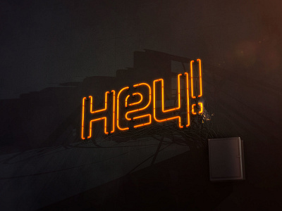 Hey! 3d cgi led neon neon light