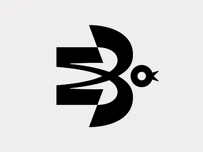 М + З + ласточка (Swallow) bird dird logo icon modern swallow symbol symbol mark