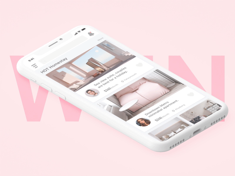 Dribbble02-Homestay animation ui ux