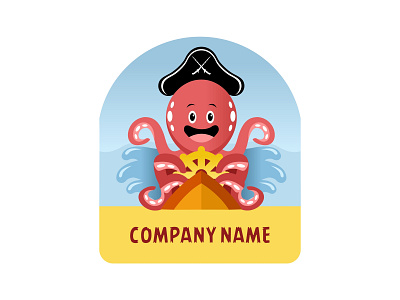 Pirates Octopus Logo branding character design designlogo illustration logo logodesign mascot mascot character mascot design octopus vector