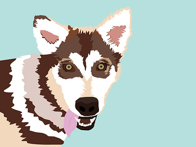 Pym The Giant Malamute design dog illustration vector