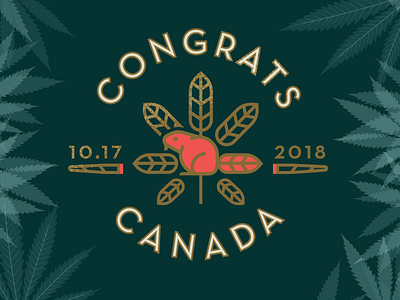 Congrats Canada! badge canada cannabis cannabis logo crest hemp logo logo design logos marijuana logo