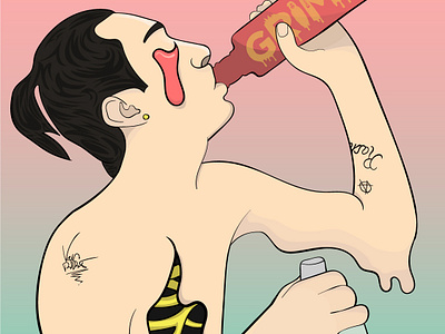 Jason Drinks Grime adobe illustrator death design grime illustration logo