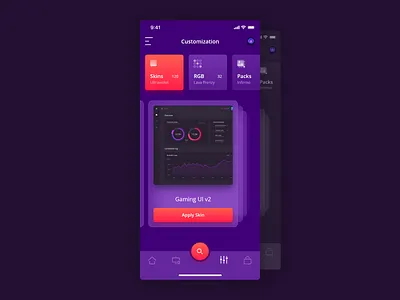 Cross Device Customization app customize dark dashboard design desktop device gaming glass glassmorphism interface mobile skin ui ux xd