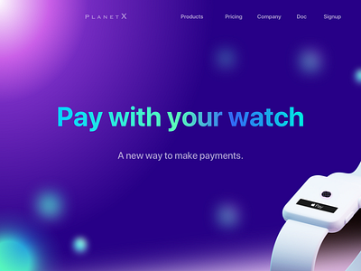 Pay with your Apple Watch clean features page finance gradients home page ios landing page landing page design landing page ui minimalistic money page pay payment payments site ui ux watch web