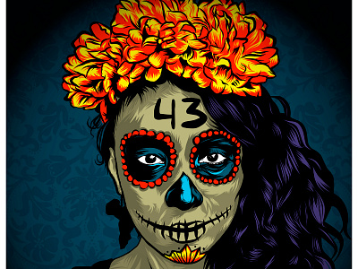 Catrina adobe draw design illustration illustrator ipad pro mexico poster vector