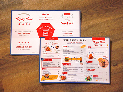 Whiskey Dry Menu branding design diner idenity lock up logo menu menu design restaraunt type typography