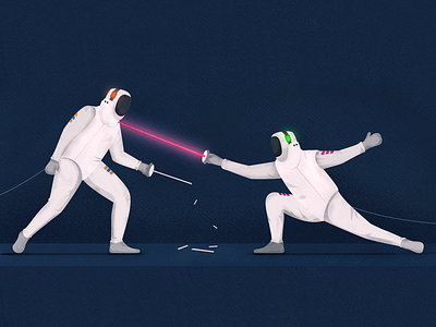 Dear RingCentral customers, a new hope is born alternative art blog comparison design fencing fight flat design game illustration photoshop sports stipple vector winner