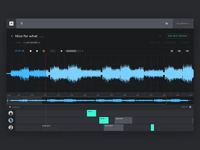 Nice for what dark app interace interaction music app sound sound wave ui design user experience ux ux design