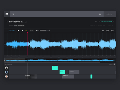 Nice for what dark app interace interaction music app sound sound wave ui design user experience ux ux design