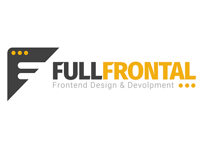 Full Frontal Logo branding design flat illustration logo typography vector