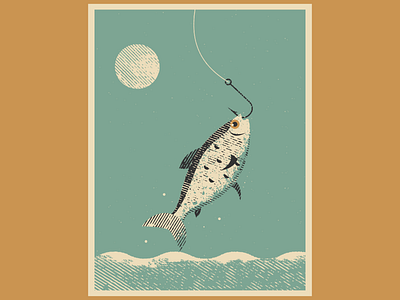 Fish artist design digitalart digitaldesign fish fishing graphicdesign illustration illustrator retro sea vector vintage