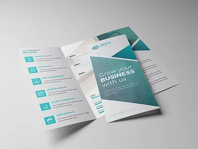 Trifold Brochure ad agency brochure builder bundle business clean coaching company concept