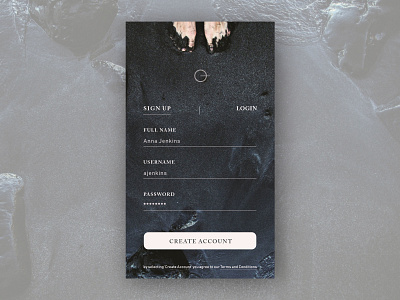 Day 001 - Sign Up dailyui day001 mobile sign up ui