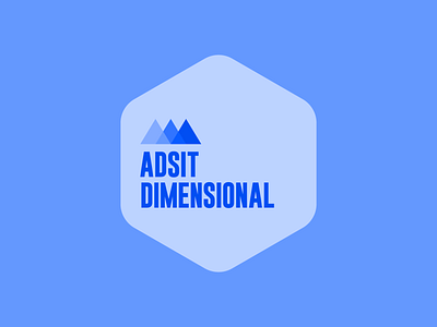 Adsit Dimensional Logo badge branding design flat graphic design graphic art icon illustration illustrator lettering logo minimal type typography vector