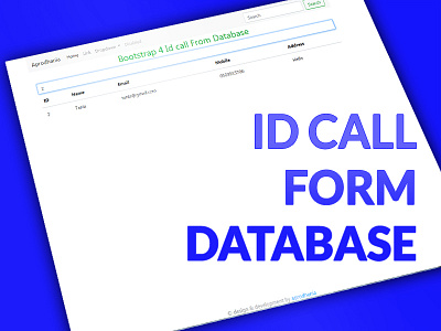 ID Call From Database (Bootstrap 4 ) bootstrap 4 mysql php