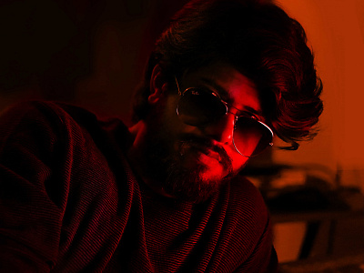 Night Portrait #1 : Color Pop Challenge color harmony color pop fashion night photography night portrait orange orange is the new black red