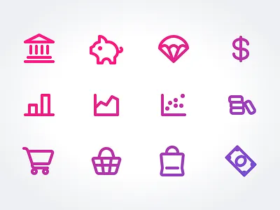 Sneak Peak 6: Finance & E-commerce icon pack