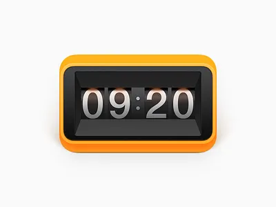Clock alarm clock app icon flip clock mac icon macos icon osx icon realistic sandor skeu skeuomorph skeuomorphism time timer ui icon user interface icon ux icon