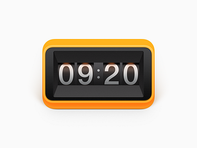 Clock alarm clock app icon flip clock mac icon macos icon osx icon realistic sandor skeu skeuomorph skeuomorphism time timer ui icon user interface icon ux icon