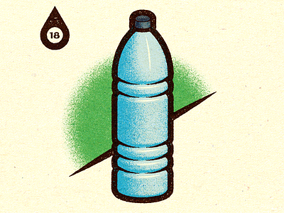 Inktober - Day #18 - Bottle. adobe advertising alexei conceptual design digital distress editorial experiment graphic illustration illustrator personal progress retro texture vector vella visual work