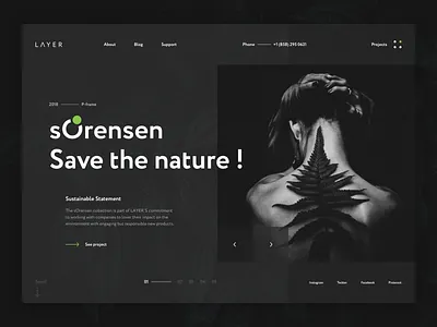 Sorensen Collection challange dark design desktop hero banner nature slider ui ux web weekly