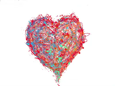 Interconnected Heart abstract art design doodle drawing fragmentsofmymind graphic illustration logo sketch tablet