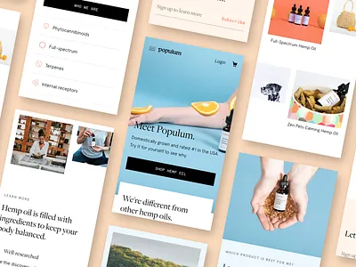 Populum - Mobile Site branding design ecommence identity marketing ui ux website