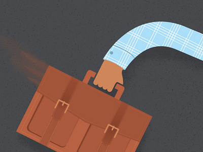 Business in the front briefcase business design illustration movement vector