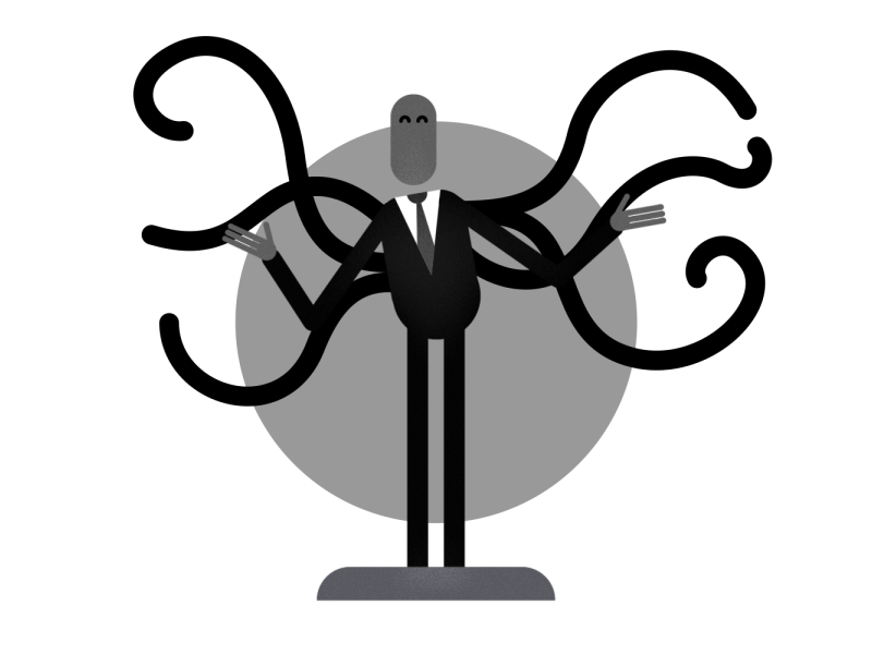 Slenderman Dancing In Hell dancing hawaiian horror hula movie scary slender slenderman tentacles terror villain