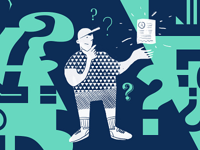 The Purpose Of A Resume cover design editorial illustration patten shapes