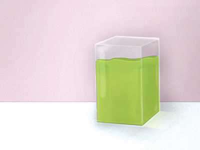 Juice Box 1 3d acrylic clear concept art glass greens health illustrationm drawing juice liquid model prism rendering smoothie