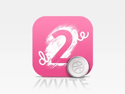 Dribbble Invites 2 2 invites coin dribbble icon invitation member scratch