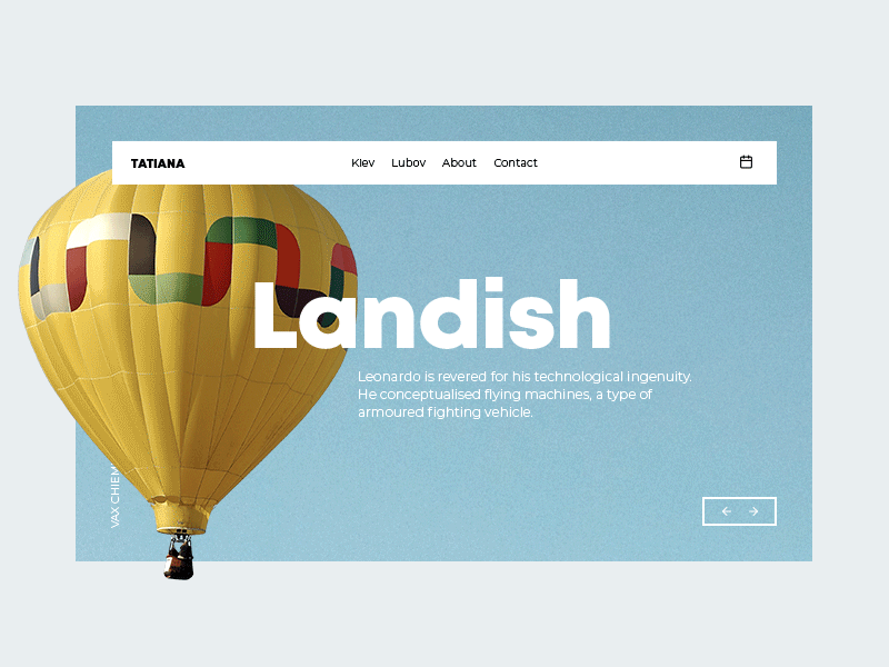 Tatiana - Landing for Landish kievsky animation animation gif design ecommerce gallery gif grid interaction interface landing layout minimal slider type typography ui ux video web website