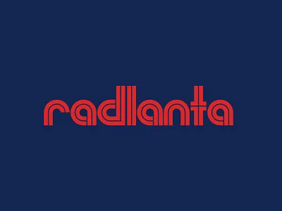 Radlanta atlanta branding design identity letter typography