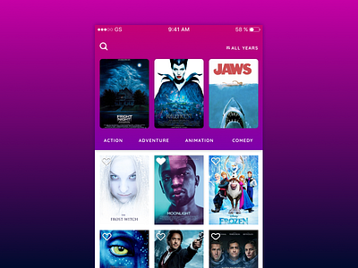 Video on demand app app design ui ux video app video on demand vod