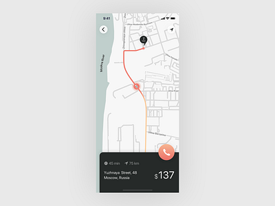 UI Daily, #020 – Location Tracker app design taxi app tracker ui uidaily ux