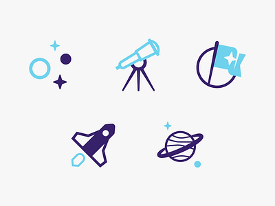 Astro - Icons astro flag galaxy icon planet rocket stars ui vector