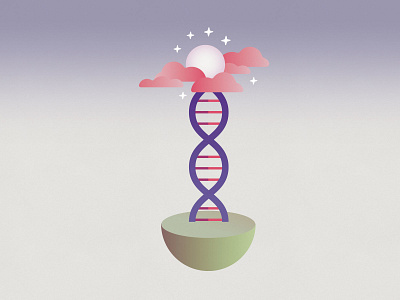 Genetic Stardust chemistry dna genetics illustration illustration challenge stars vector