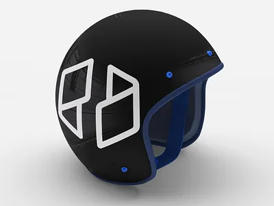 Logo on helmet black company design helmet icon it logo tech
