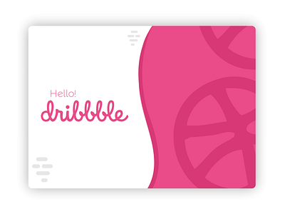 Hello Dribbble design dribbble ui uidesign vector