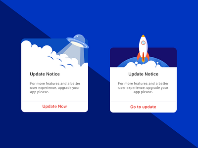 Update illustration rocket ufo ui update upgrade