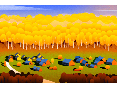 Autumn coloful design illustration