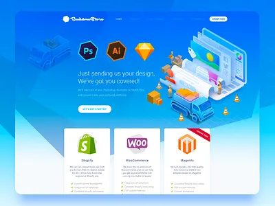 BuildMeStore Web Design developer illustrator landing page photoshop pricing sketchapp store web web developer web illustration webdesign website weirdsgn