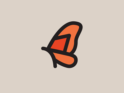 butterfly butterfly icon logo warm