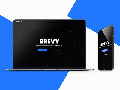 Kirby CMS Theme Design - Brevy blue brevy cms code content design design in code kirby kirbycms live management responsive retina system template theme u design ui web web design