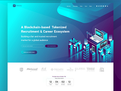 Project adobe xd block chain recruitment tokenized ui uidesign uiux ux xd