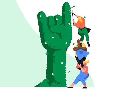 Fred - illustartion 03 2d 2d character character color design flat illustration peace service ui